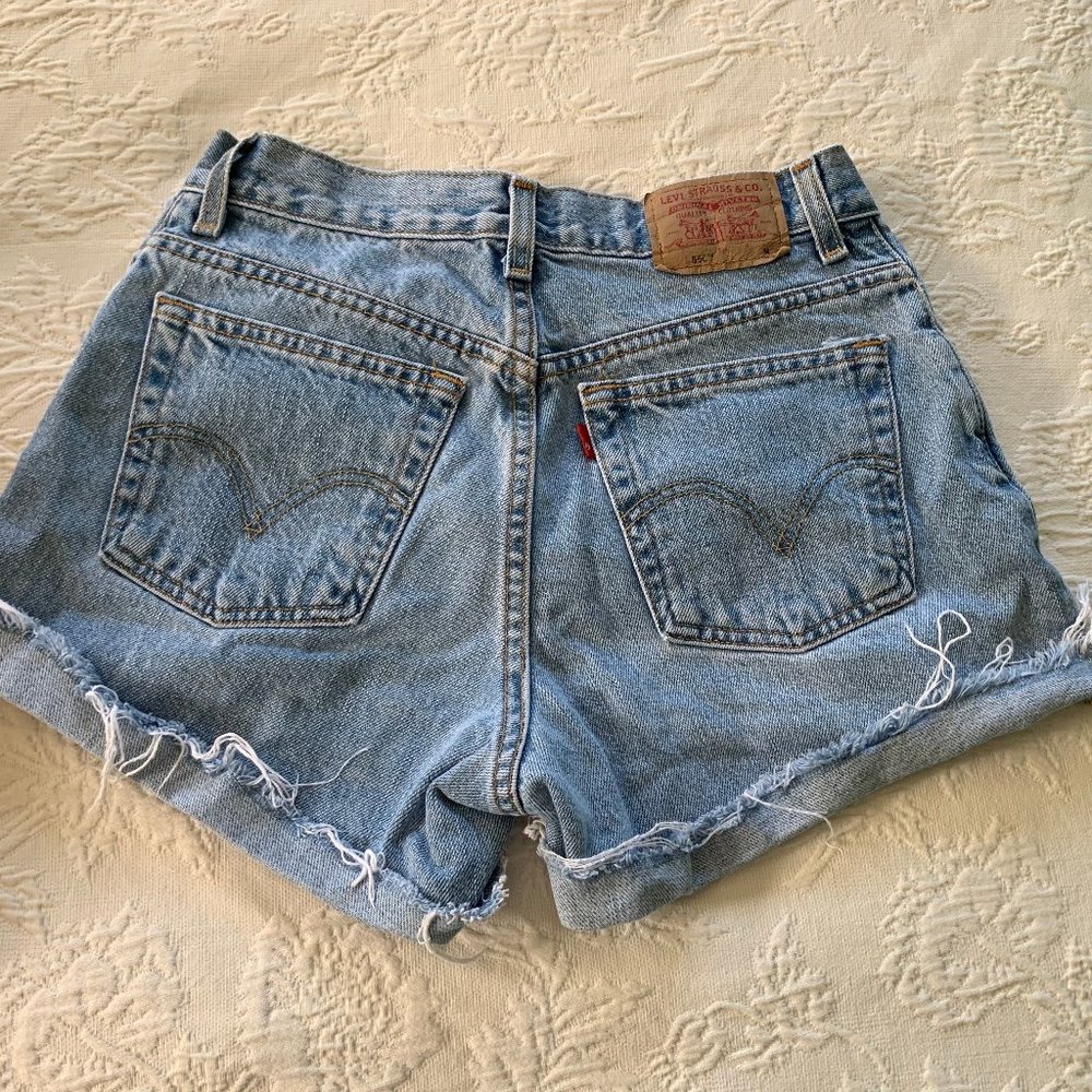 Levis Classic Relax High Rise Denim Shorts